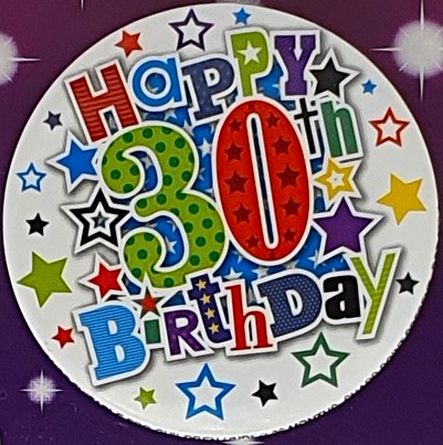 Stars 30th Birthday Badge