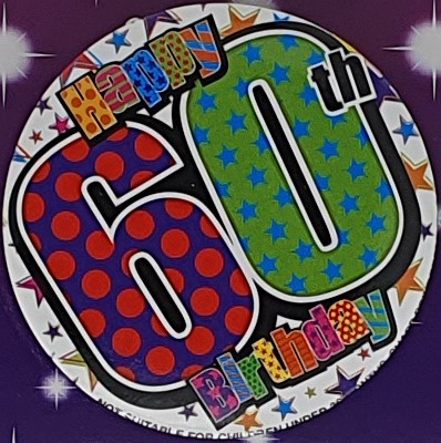 Spots & Stars 60th Birthday Badge