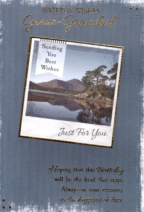 Mountain Lake Great-Grandad Birthday Card