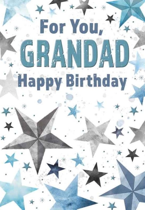 Stars Grandad Birthday Card