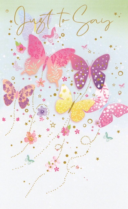 Just To Say Butterflies Notelets Pack of 8
