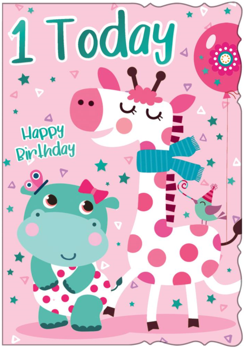 Animals 1st Birthday Card