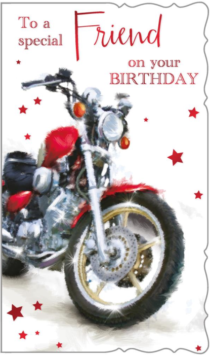 Motorbike Friend Birthday Card