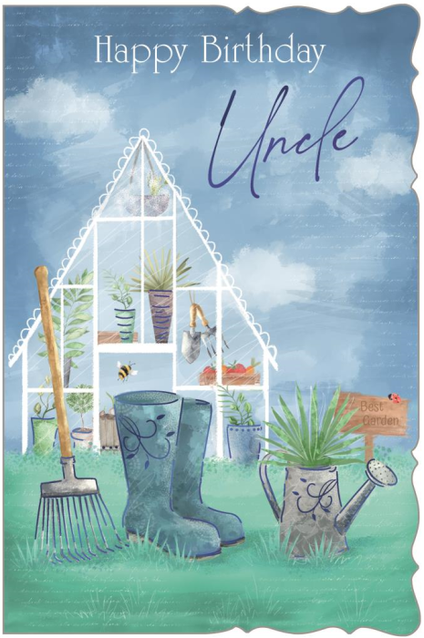 Greenhouse Uncle Birthday Card