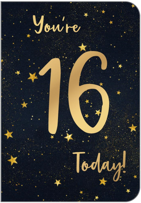 Stars 16th Birthday Card