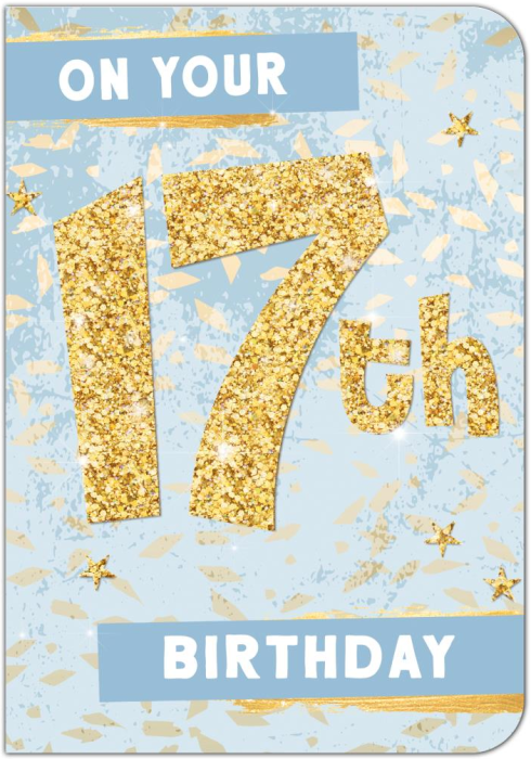 Confetti 17th Birthday Card