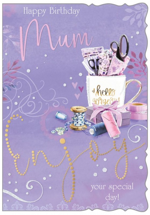 Sewing Mum Birthday Card