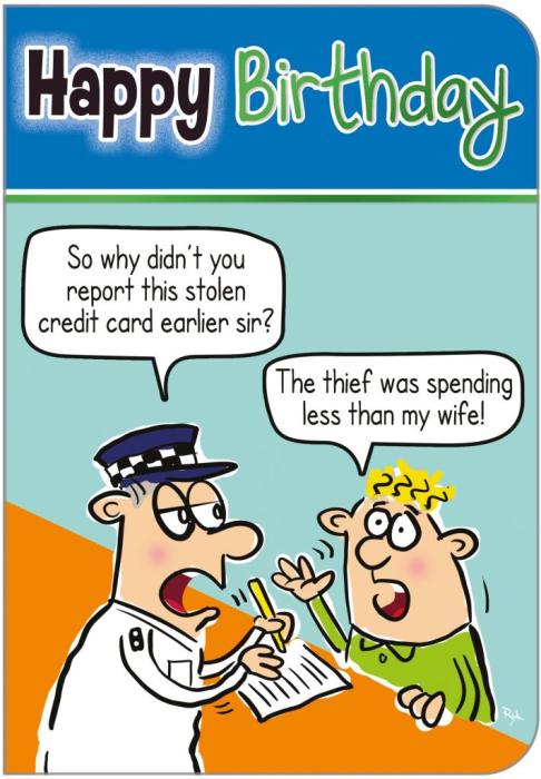 Police Report Birthday Card