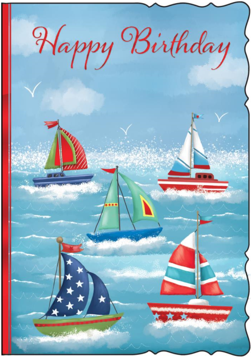 Sail Boats Birthday Card