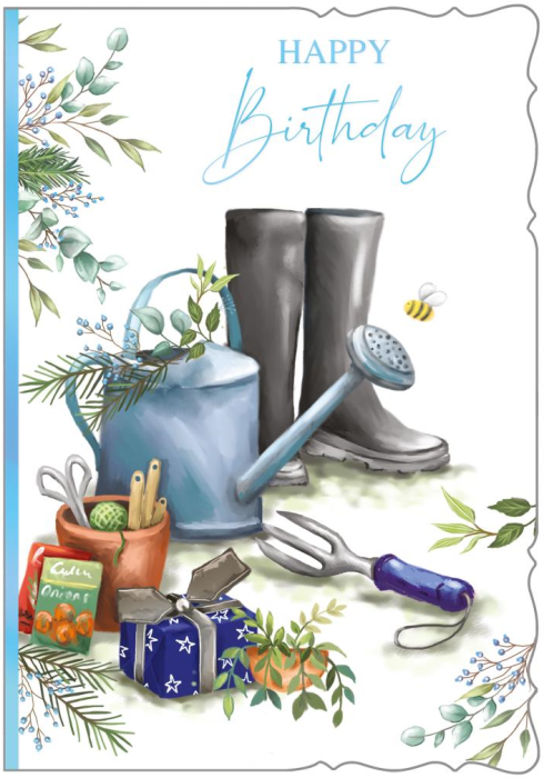 Garden Tools Birthday Card