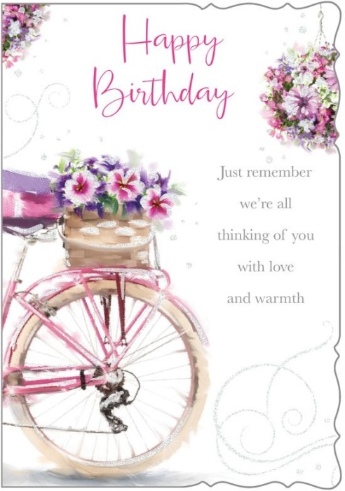 Flower Bicycle Birthday Card