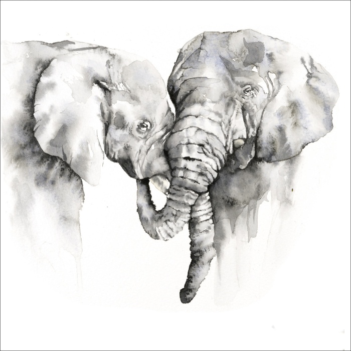 Elephants Greeting Card