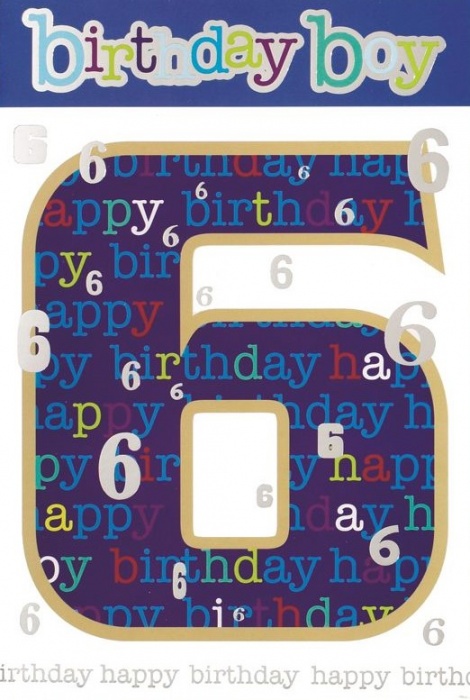 Birthday Boy 6th Birthday Card