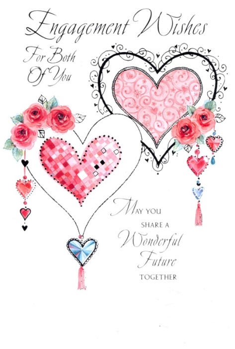 Two Hearts Engagement Card