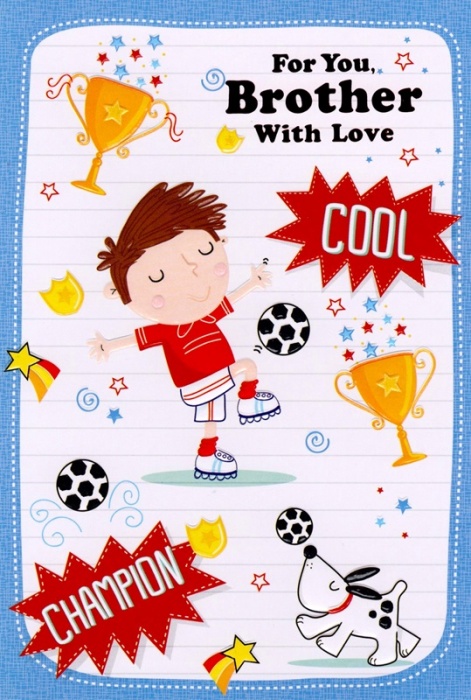 Football Champion Brother Birthday Card