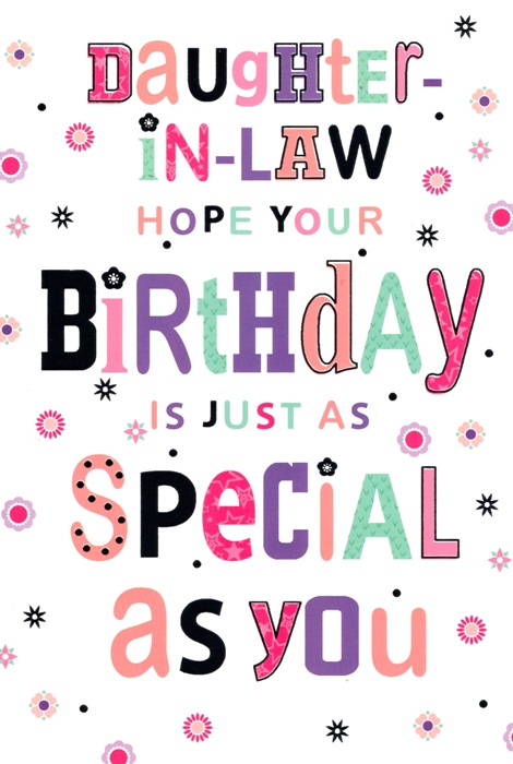 Special Birthday Daughter-In-Law Birthday Card