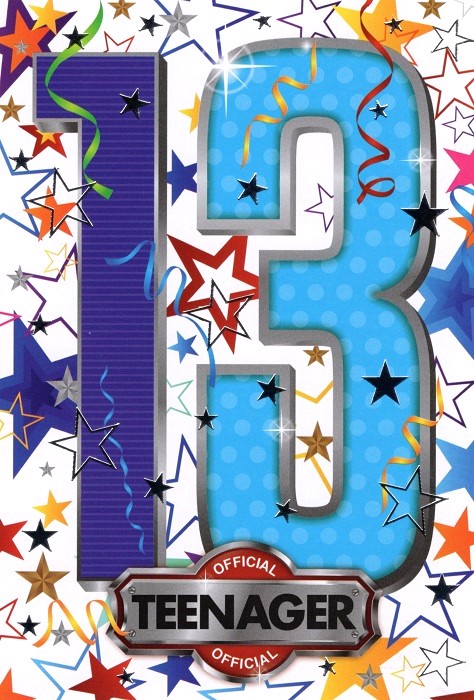 Stars 13th Birthday Card
