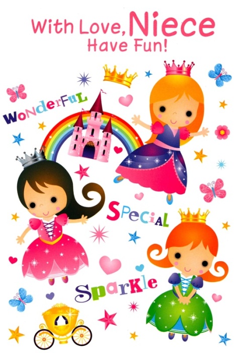 Princesses Niece Birthday Card