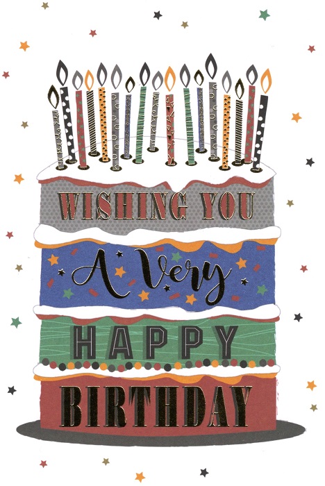 A Very Happy Birthday Cake Birthday Card