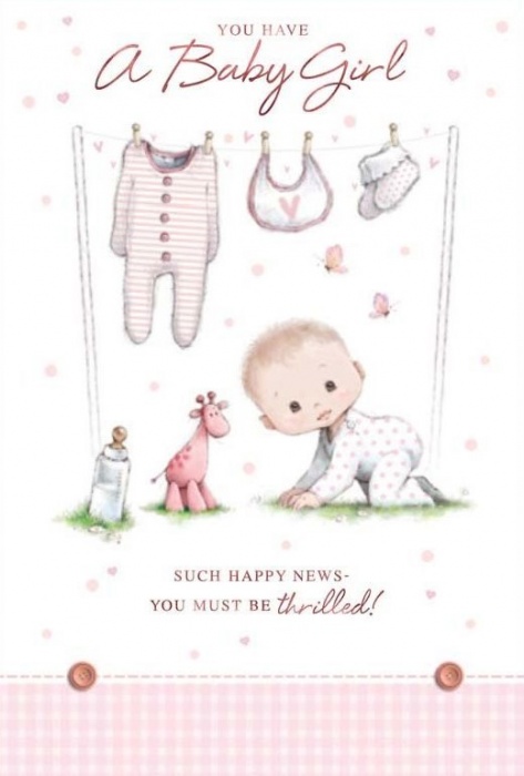 You Have A Baby Girl New Baby Card