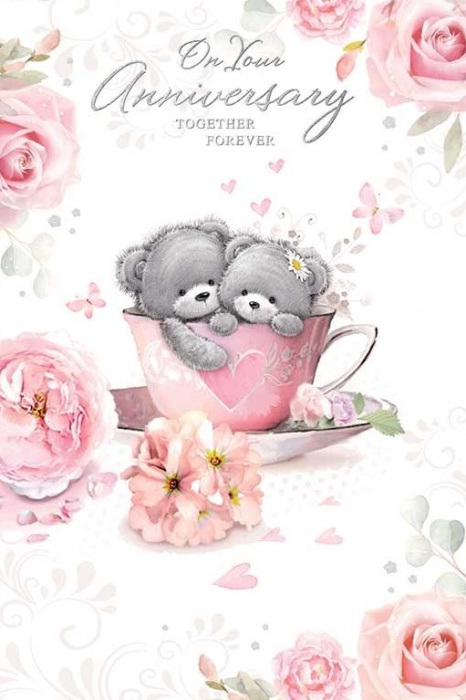 Teacup Teddies Your Anniversary Card