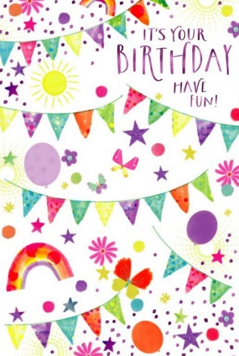 Bunting Birthday Card