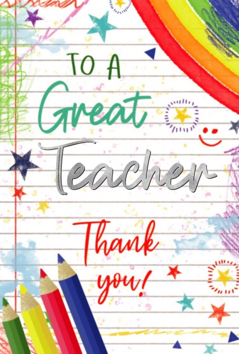 Doodles Teacher Thank You Card