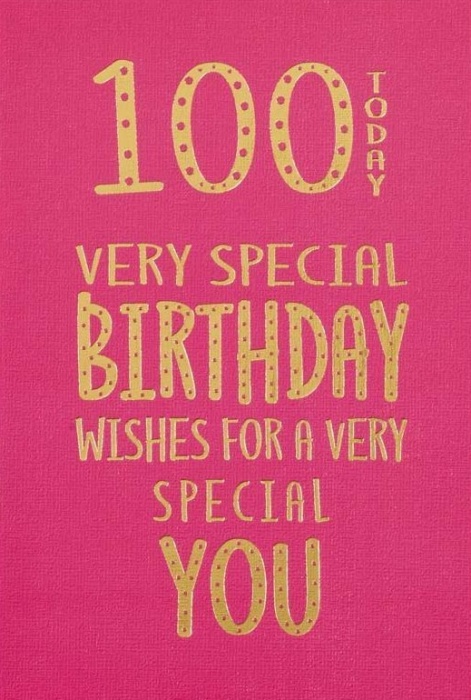 Very Special Birthday 100th Birthday Card