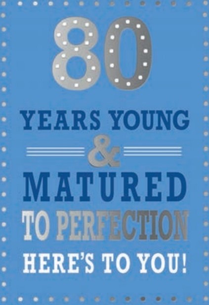 Matured To Perfection 80th Birthday Card