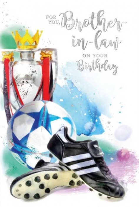 Football Brother In Law Birthday Card