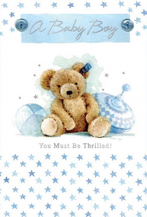 Stars & Toys New Baby Boy Card