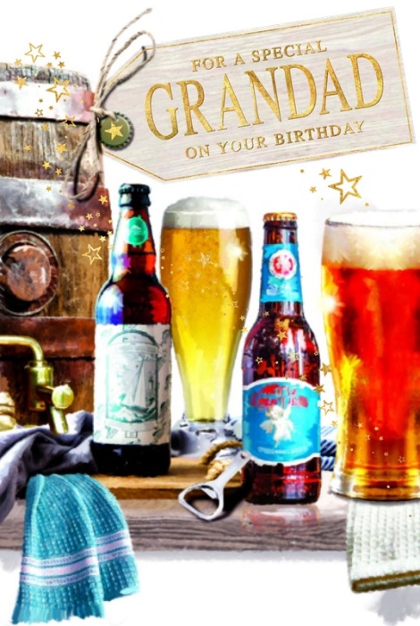 Beer Bar Grandad Birthday Card