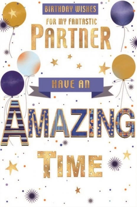 Amazing Time Partner Birthday Card