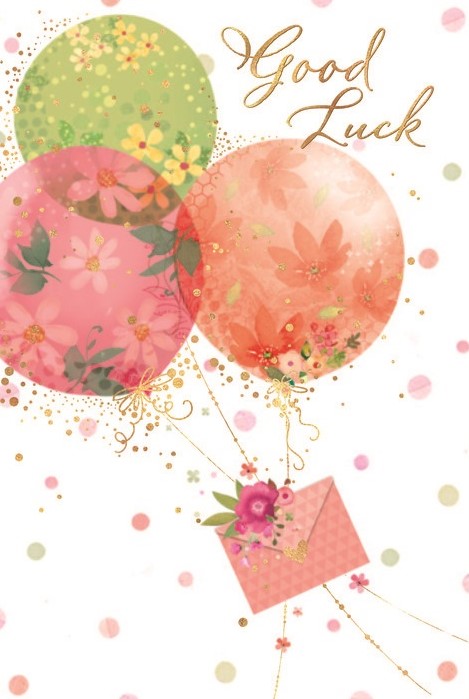 Balloon Delivery Good Luck Card