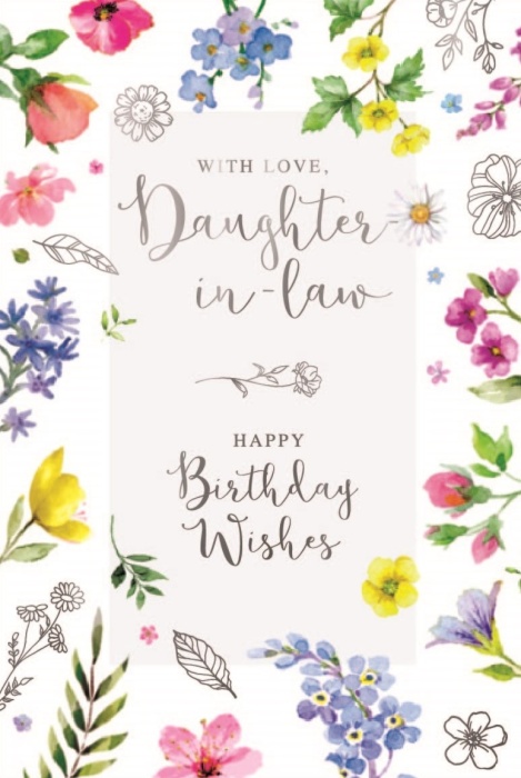 Flowers Daughter-In-Law Birthday Card