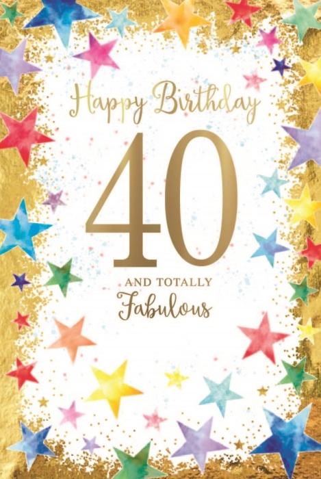 Stars 40th Birthday Card