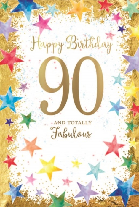 Stars 90th Birthday Card