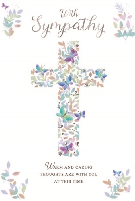 Butterfly Cross Sympathy Card