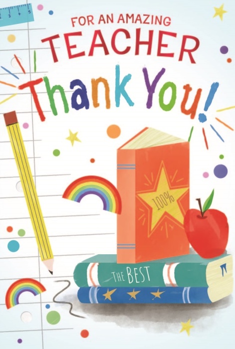 Books Teacher Thank You Card