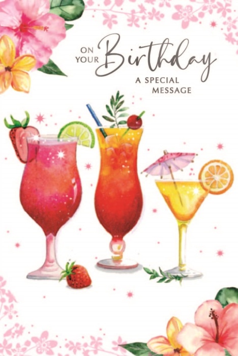 Birthday Cocktails Birthday Card