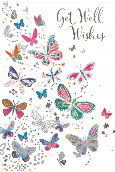 Shine Bright Butterflies Get Well Card