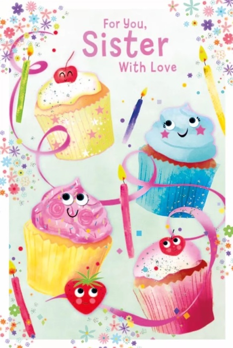 Cupcakes Sister Birthday Card