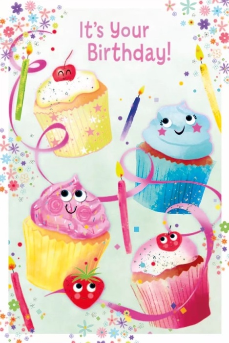 Cupcakes Birthday Card