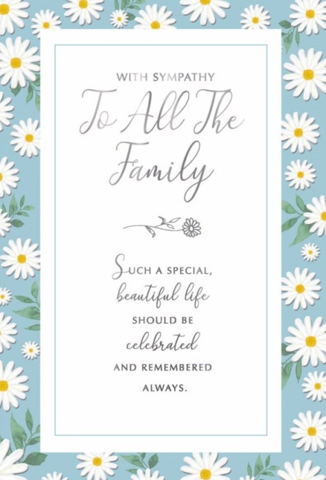 Daisies Family Sympathy Card