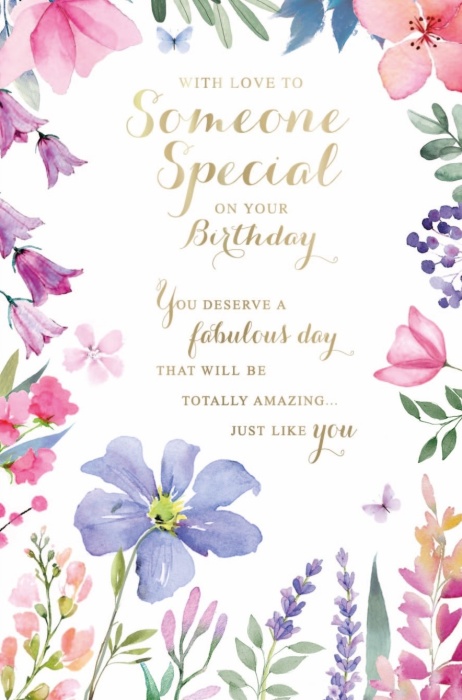 Flowers Someone Special Birthday Card