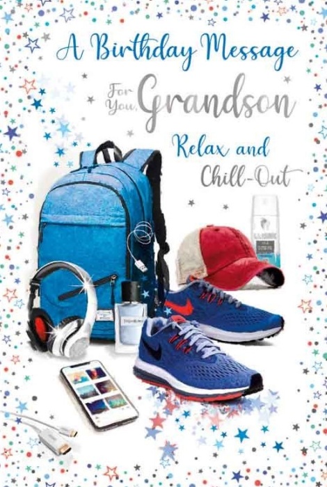 Backpack Grandson Birthday Card