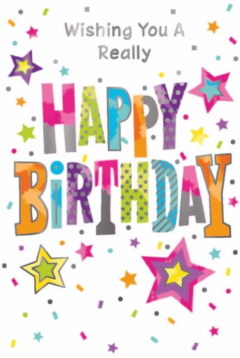 Happy Birthday Stars Birthday Card