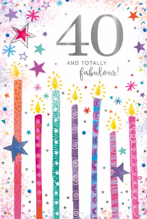 Candles 40th Birthday Card