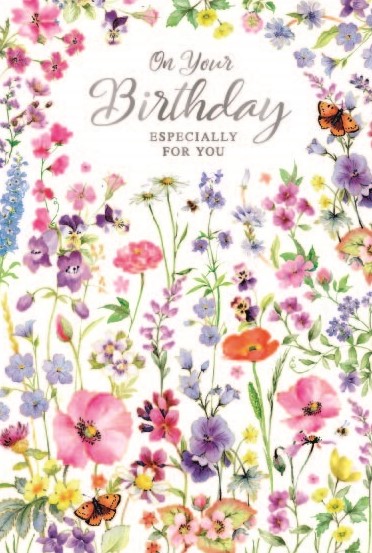 Wild Flowers Birthday Card