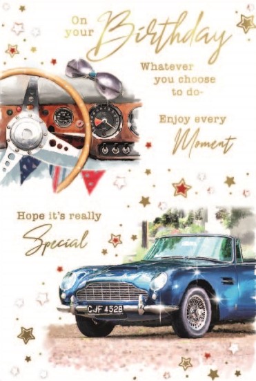 Classic Car Birthday Card